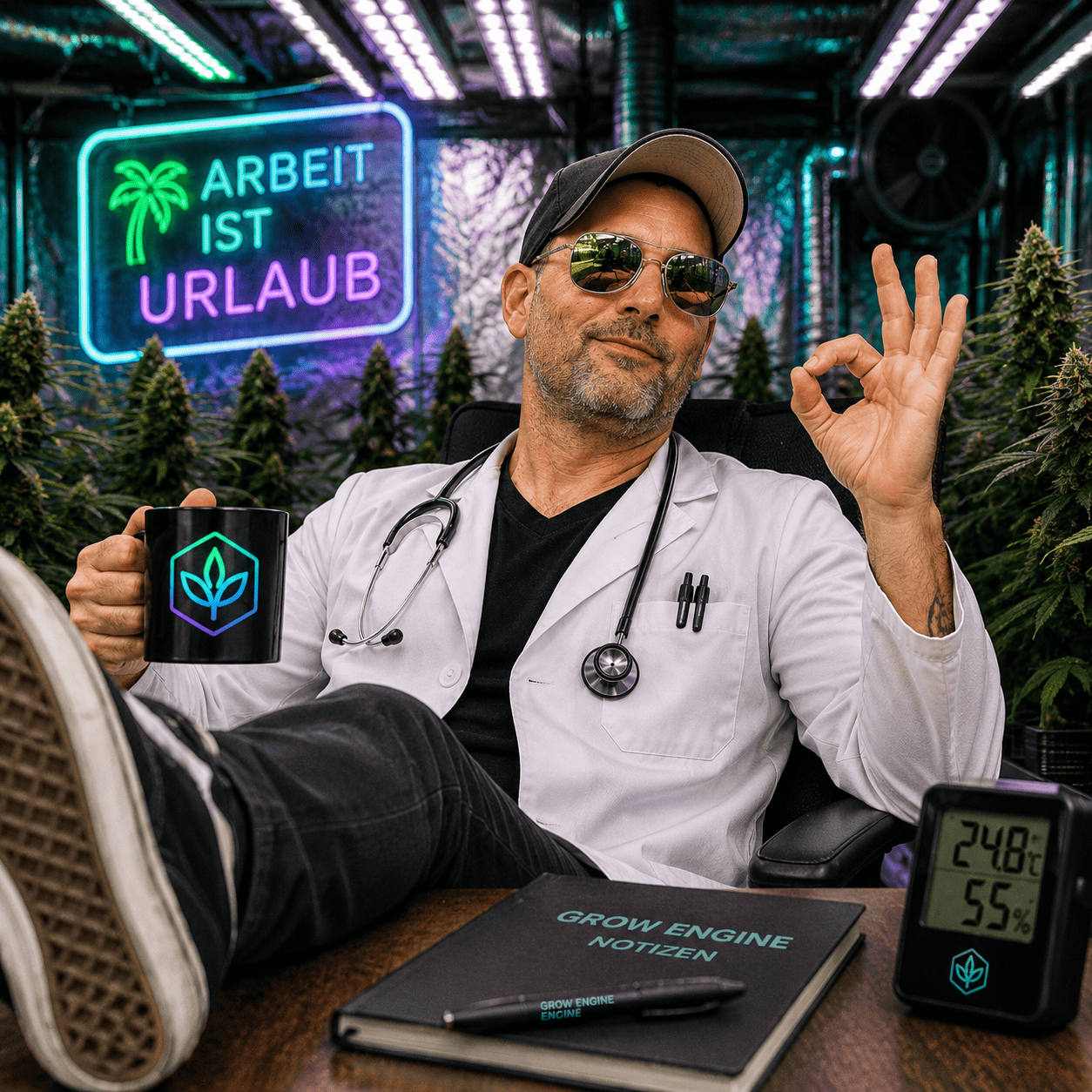 Michael im Growroom